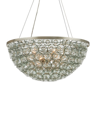 Eau de Vie Six Light Chandelier in Clear / Contemporary Silver Leaf / Contemporary Silver