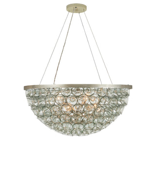 Eau de Vie Six Light Chandelier in Clear / Contemporary Silver Leaf / Contemporary Silver