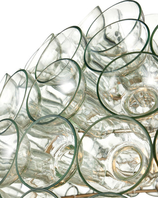 Eau de Vie Nine Light Chandelier in Clear / Contemporary Silver Leaf / Contemporary Silver