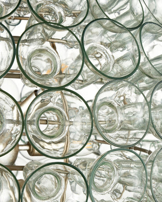 Eau de Vie Nine Light Chandelier in Clear / Contemporary Silver Leaf / Contemporary Silver