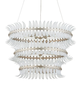 Capheira 12 Light Chandelier in Frosted / Contemporary Silver Leaf / Contemporary Silver