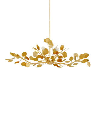 Lunaria Six Light Chandelier in Contemporary Gold Leaf