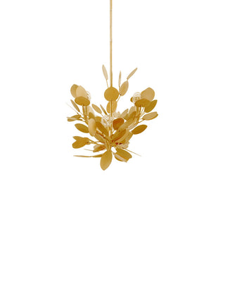 Lunaria Six Light Chandelier in Contemporary Gold Leaf