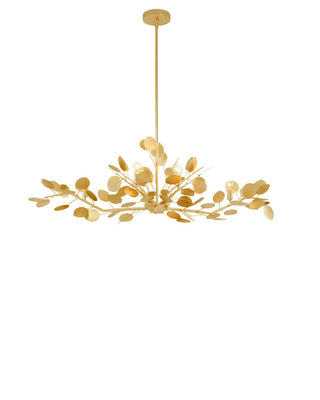 Lunaria Six Light Chandelier in Contemporary Gold Leaf
