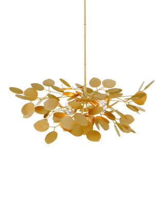 Lunaria Four Light Chandelier in Contemporary Gold Leaf