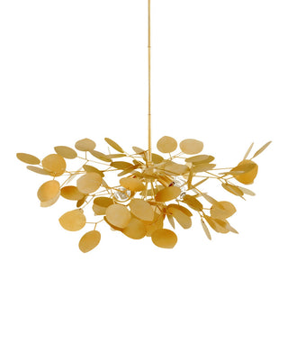 Lunaria Four Light Chandelier in Contemporary Gold Leaf