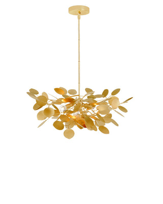 Lunaria Four Light Chandelier in Contemporary Gold Leaf