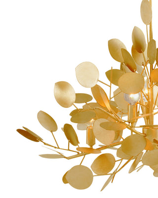 Lunaria Six Light Chandelier in Contemporary Gold Leaf