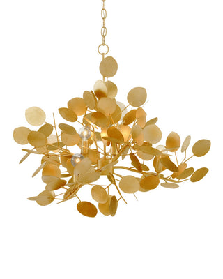 Lunaria Six Light Chandelier in Contemporary Gold Leaf
