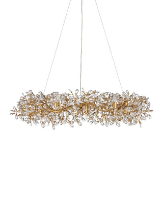 Crystal Bud 12 Light Chandelier in Clear / Brass