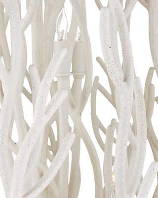 Seaward Nine Light Chandelier in White Coral