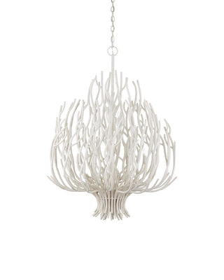 Seaward Nine Light Chandelier in White Coral