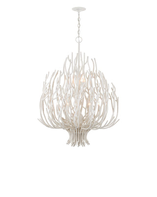 Seaward Nine Light Chandelier in White Coral