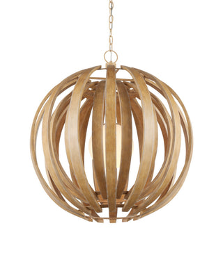 Dryad One Light Chandelier in Natural Ash / Frosted White