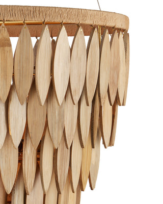 Quiver Seven Light Chandelier in Natural / Brass
