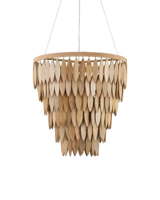 Quiver Seven Light Chandelier in Natural / Brass