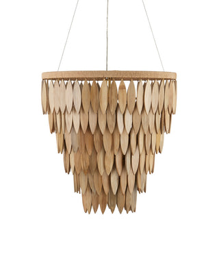 Quiver Seven Light Chandelier in Natural / Brass