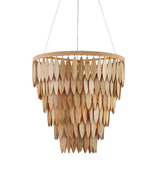 Quiver Seven Light Chandelier in Natural / Brass