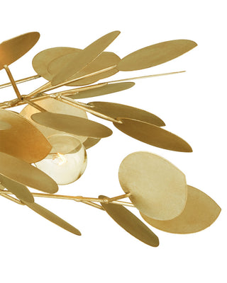 Lunaria Three Light Semi-Flush Mount in Contemporary Gold Leaf