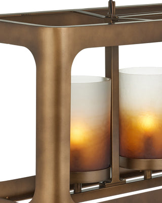 Tenebroso Five Light Chandelier in Smoke Gold / Gold Luster