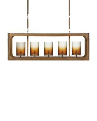 Tenebroso Five Light Chandelier in Smoke Gold / Gold Luster