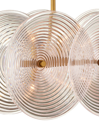 Whirlwind Ten Light Chandelier in Pale Pink / Brass