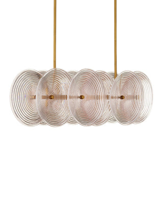 Whirlwind Ten Light Chandelier in Pale Pink / Brass