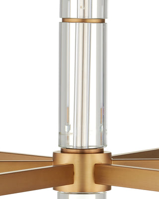Marcelo LED Chandelier in Clear / Antique Brass / White