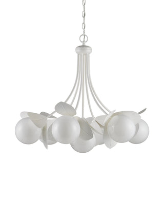 Effloresce Seven Light Chandelier in Gesso White / White