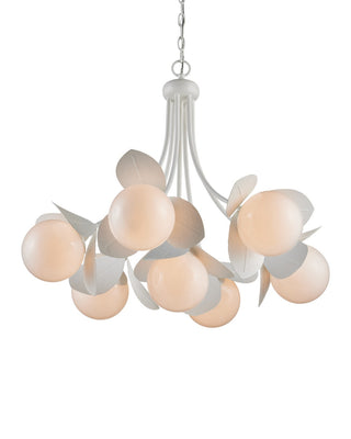 Effloresce Seven Light Chandelier in Gesso White / White
