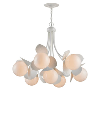 Effloresce Seven Light Chandelier in Gesso White / White