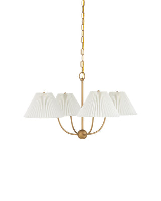 Cedric Four Light Chandelier in Brass