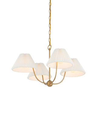 Cedric Four Light Chandelier in Brass