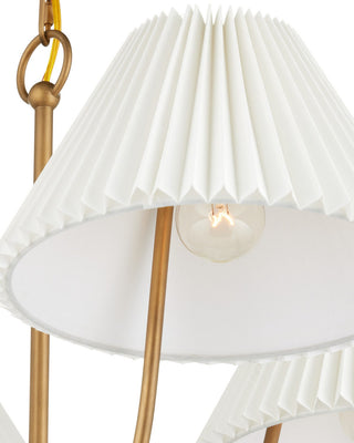 Cedric Four Light Chandelier in Brass