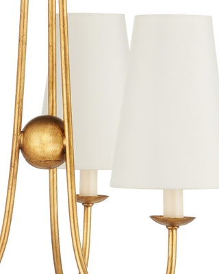 Brayden Three Light Chandelier in Antique Gold Leaf