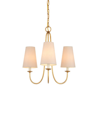 Brayden Three Light Chandelier in Antique Gold Leaf