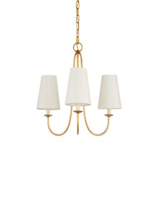 Brayden Three Light Chandelier in Antique Gold Leaf