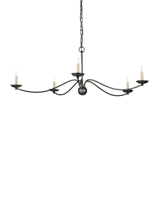 Franz Five Light Chandelier in Black