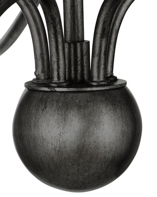 Franz Five Light Chandelier in Black