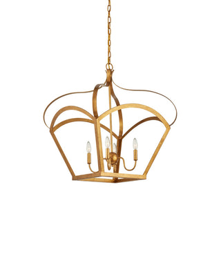 Coronet Four Light Lantern in Antique Gold Leaf