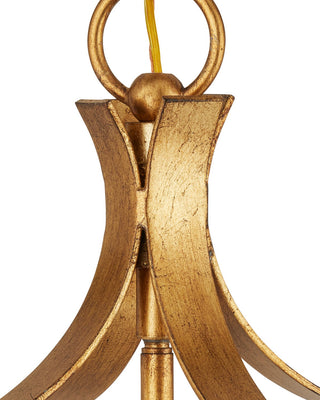 Coronet Four Light Lantern in Antique Gold Leaf