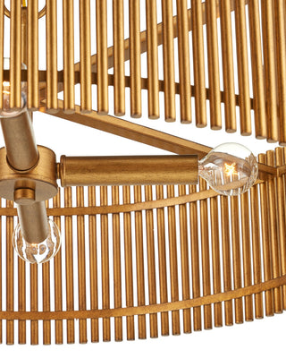 Lavenham Four Light Chandelier in Brushed Brass