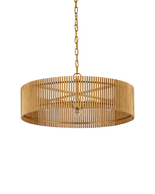 Lavenham Four Light Chandelier in Brushed Brass