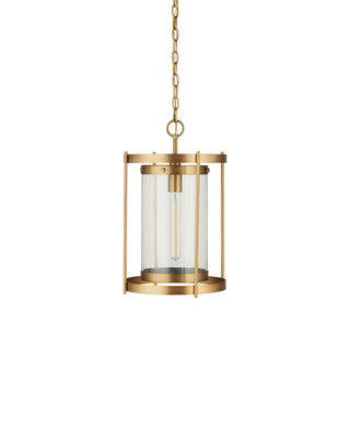 Pippin One Light Pendant in Antique Brass / Clear