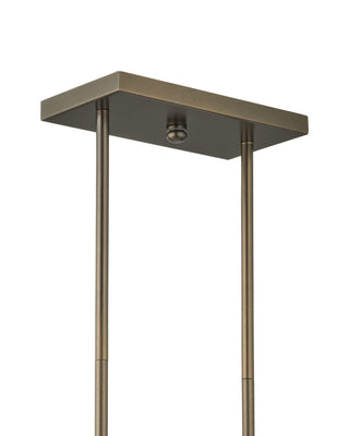 Denison Two Light Outdoor Lantern in Natural / Bronze / Frosted White