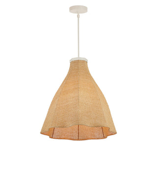 Cabo One Light Outdoor Pendant in Natural / Cream / White
