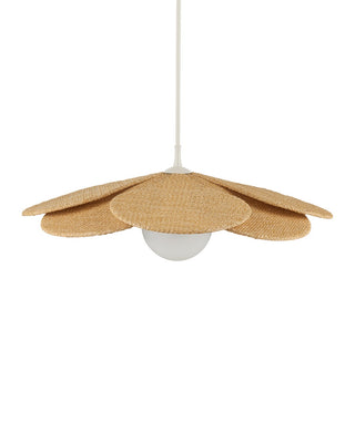 Cabo One Light Outdoor Pendant in Natural / Cream / White