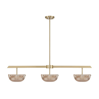 Hubbard LED Linear Chandelier in Noble Brass