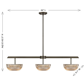 Hubbard LED Linear Chandelier in Mediterranean Bronze
