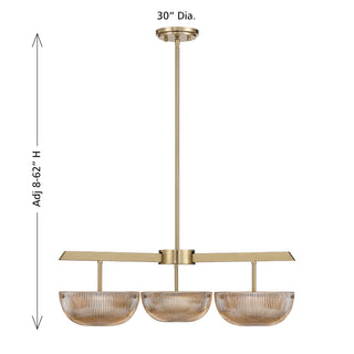 Hubbard LED Chandelier in Noble Brass